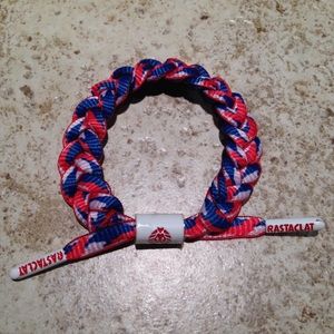 Rastaclat Bracelet Wristband Shoelace Red Blue